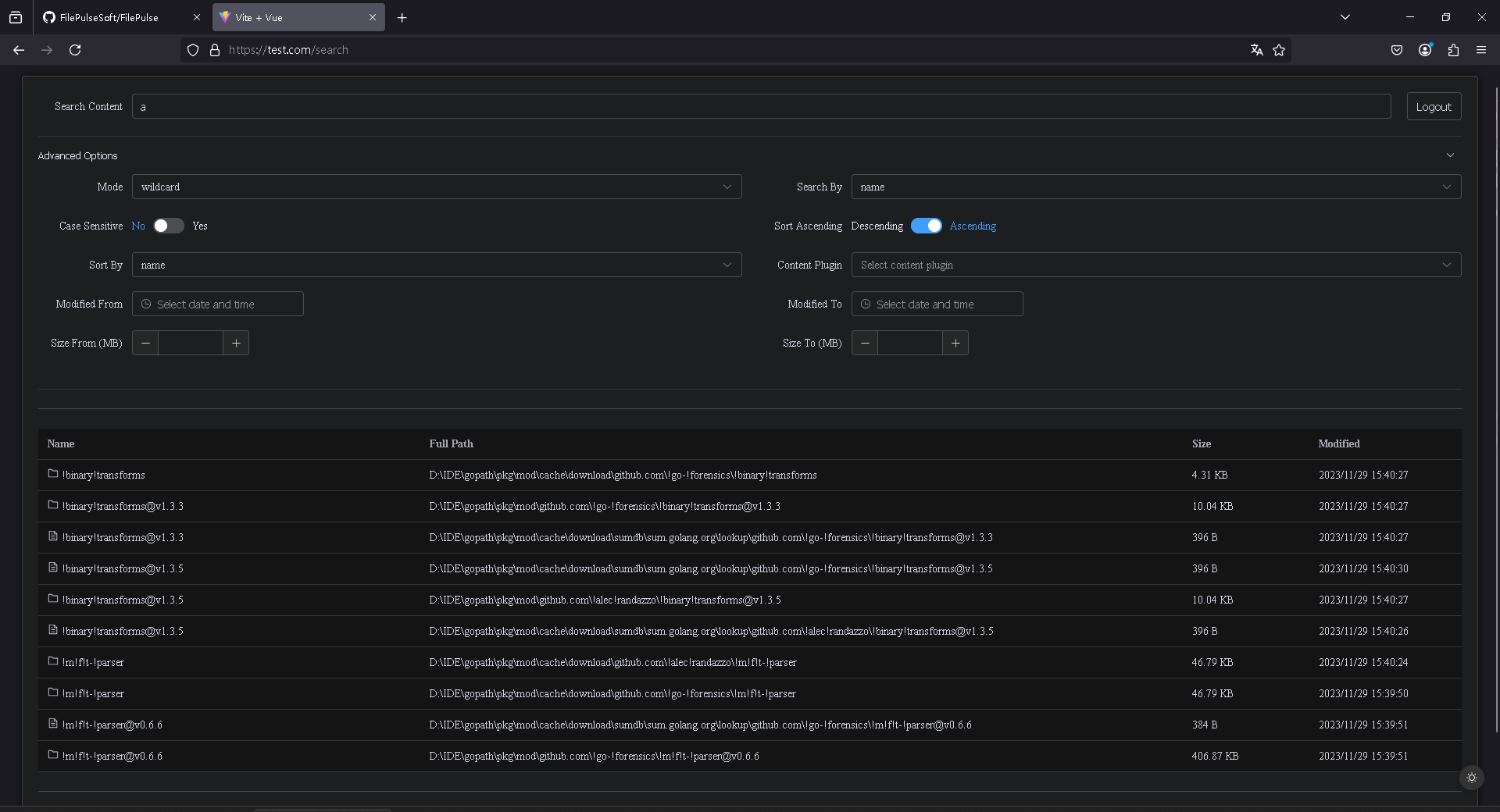 Windows-FilePulse[一款高效搜索工具。支持中文搜索，拼音搜索，拼音首字母搜索。文件夹的.]