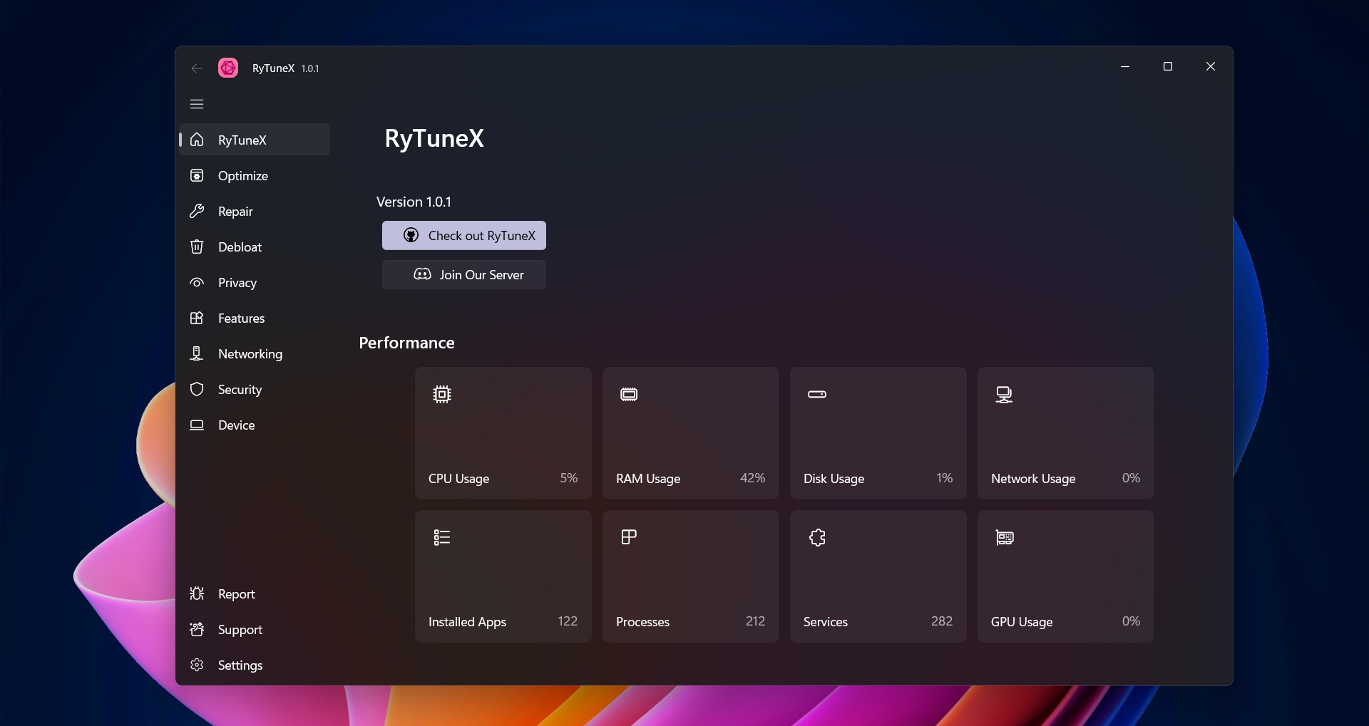 RyTuneX-让你的 Windows 10/11 焕然一新的瑞士军刀